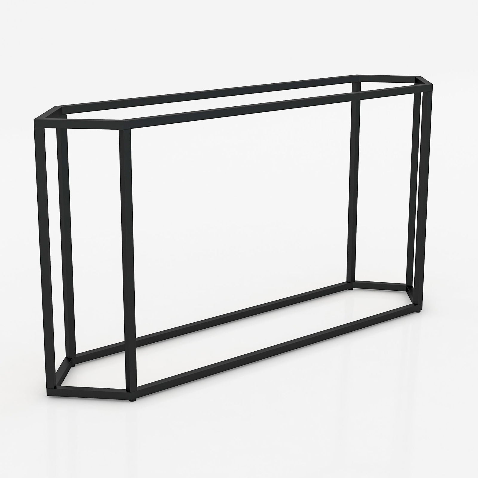 New Rectangle Shaped Black Frame Metal & Wood Console Table - Furnishiaa -  - 