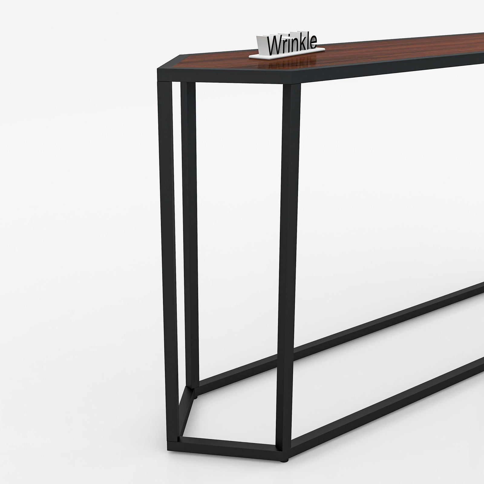 New Rectangle Shaped Black Frame Metal & Wood Console Table - Furnishiaa -  - 