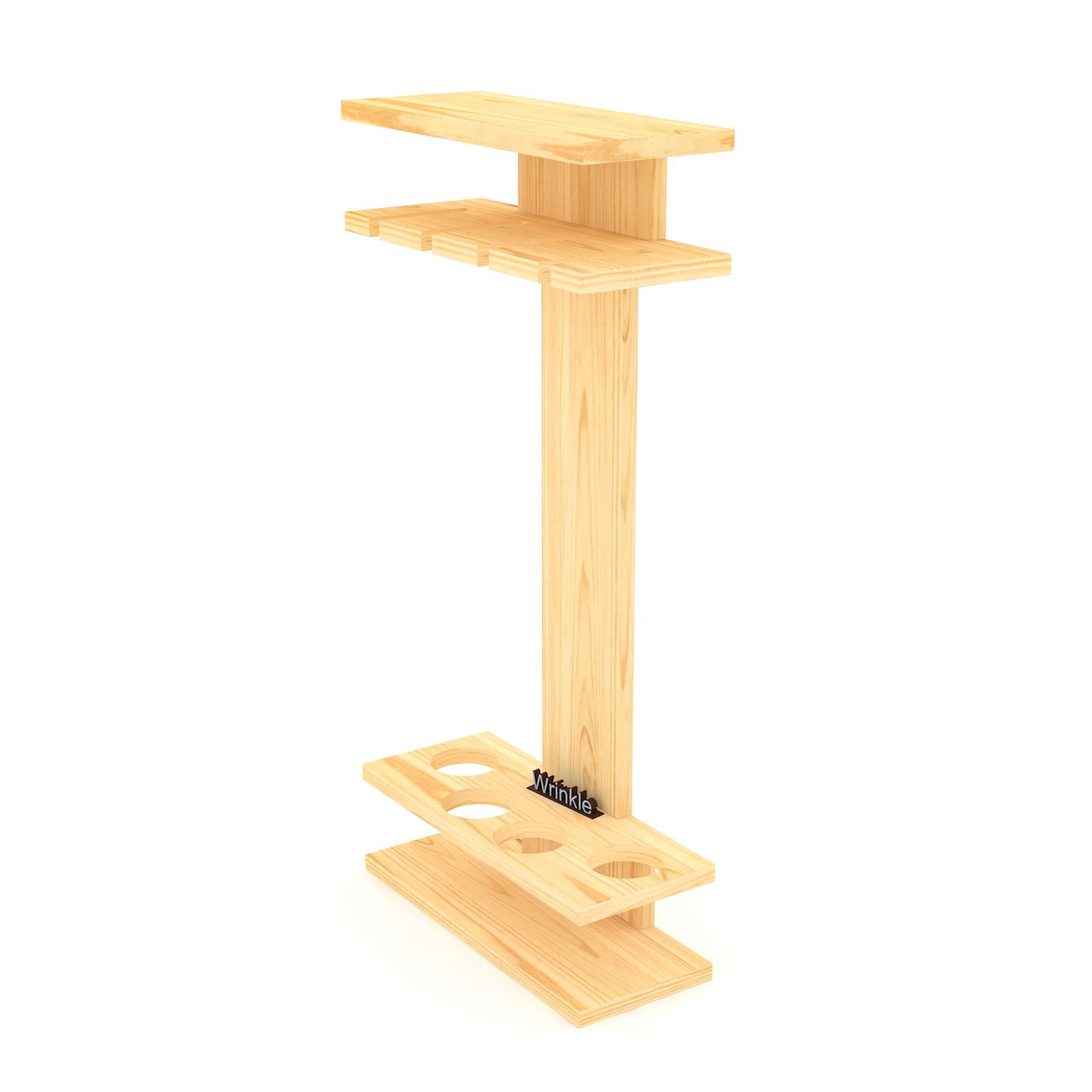 New Solid Sheesham Wood Wine Stand With Glass Cabinet - Furnishiaa -  - 