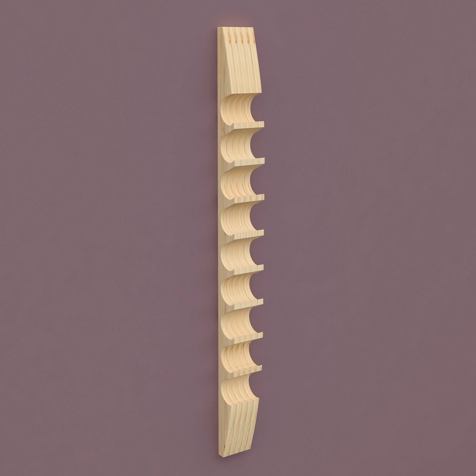 New Vertical Shape Natural Glossy Wine Stand With Solid Sheehsam Wood - Furnishiaa -  - 