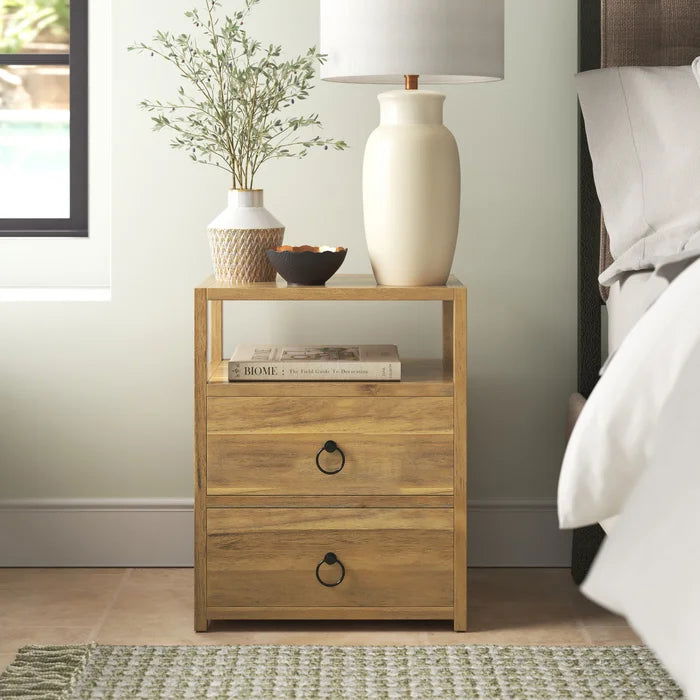 NightCraft 3 Stack Semi Open Bedside Table - Furnishiaa -  - 