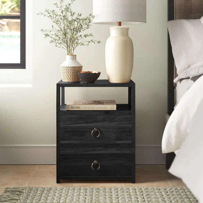 NightCraft 3 Stack Semi Open Bedside Table - Furnishiaa -  - 