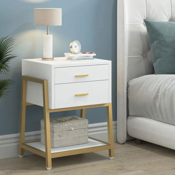 NightCraft Golden Tower Bedside Table - Furnishiaa -  - 