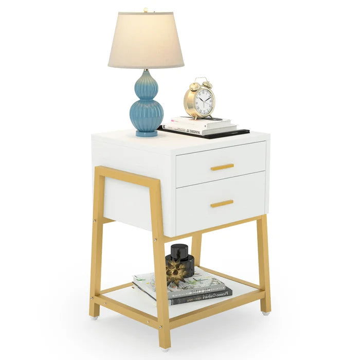 NightCraft Golden Tower Bedside Table - Furnishiaa -  - 