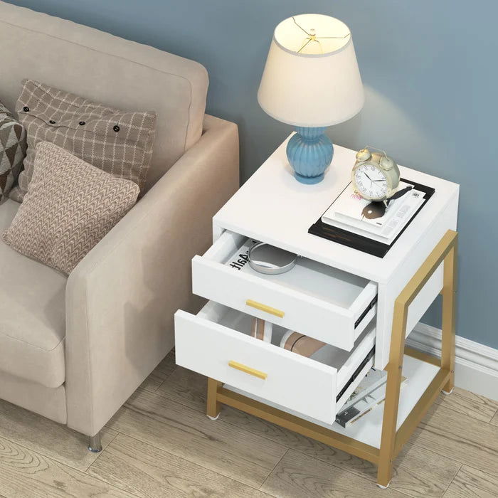 NightCraft Golden Tower Bedside Table - Furnishiaa -  - 