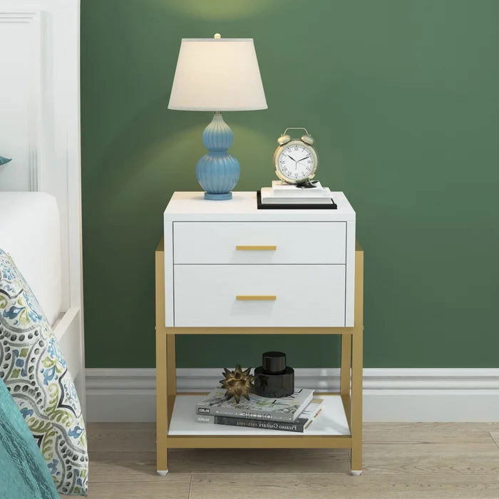 NightCraft Golden Tower Bedside Table - Furnishiaa -  - 