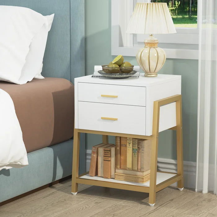 NightCraft Golden Tower Bedside Table - Furnishiaa -  - 