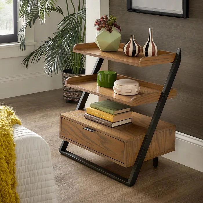 NightCraft Modern 3 Stack Bedside Table - Furnishiaa -  - 