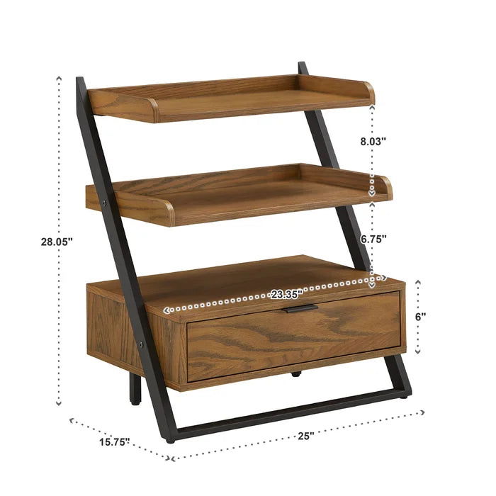 NightCraft Modern 3 Stack Bedside Table - Furnishiaa -  - 