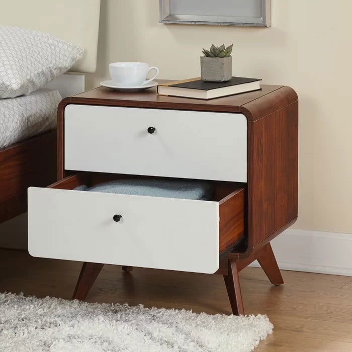 NightCraft Rounded Box Bedside Table - Furnishiaa -  - 