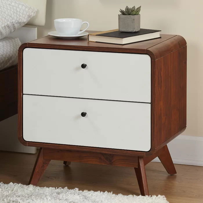 NightCraft Rounded Box Bedside Table - Furnishiaa -  - 