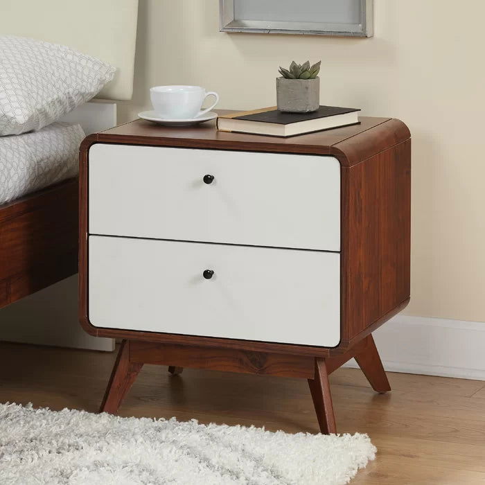 NightCraft Rounded Box Bedside Table - Furnishiaa -  - 