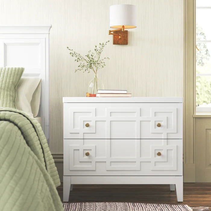 NightCraft White Beauty Bedside Table - Furnishiaa -  - 
