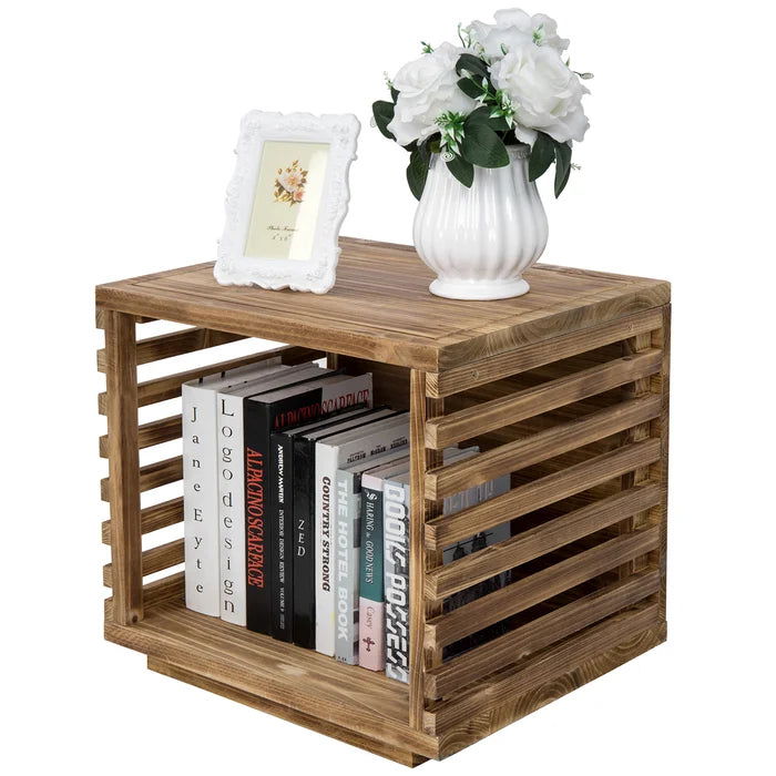 NightCraft Wooden Box Bedside Table - Furnishiaa -  - 