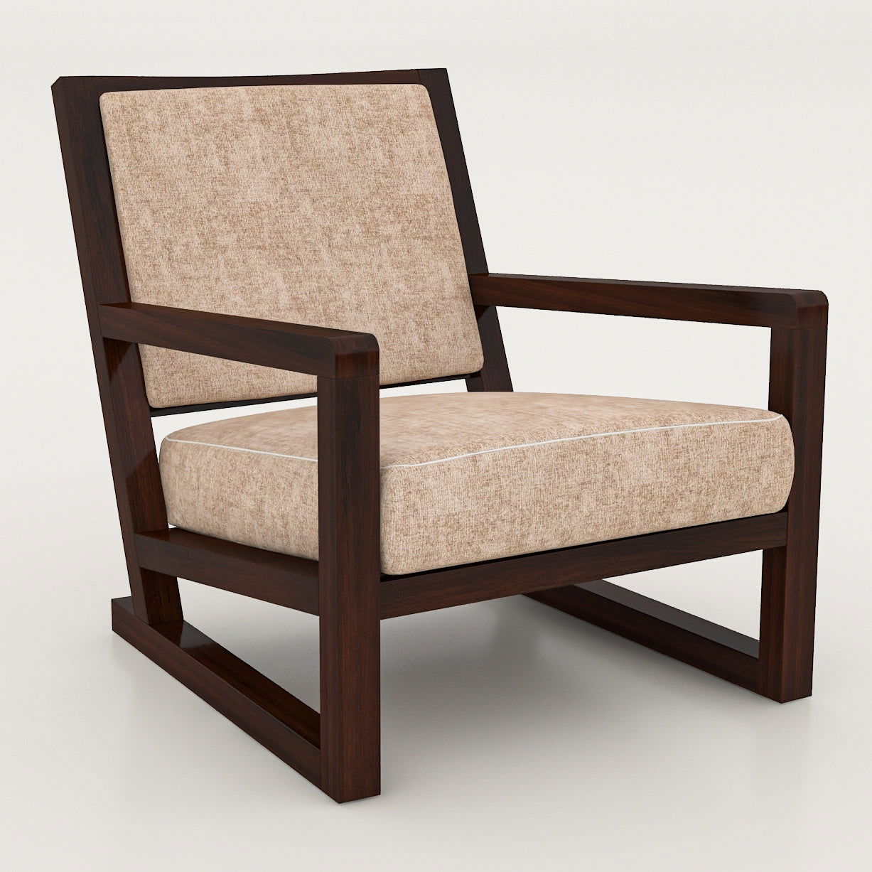 Nova Lounge Chair In Sheesham wood In Walnut Touch - Furnishiaa -  - 