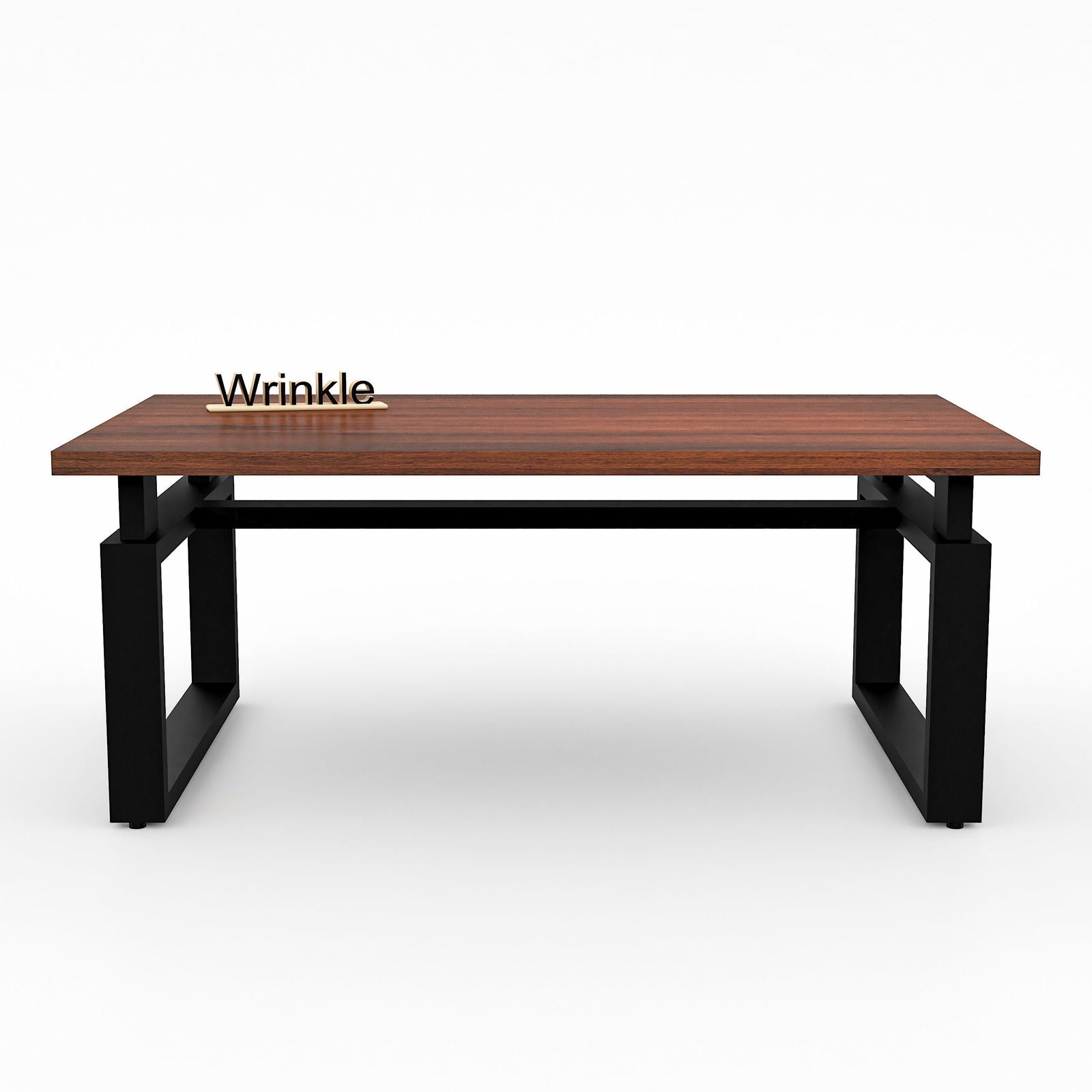 Nova Metal Coffee Table ( With Walnut Finished Top in Sheesham Wood ) - Furnishiaa -  - 