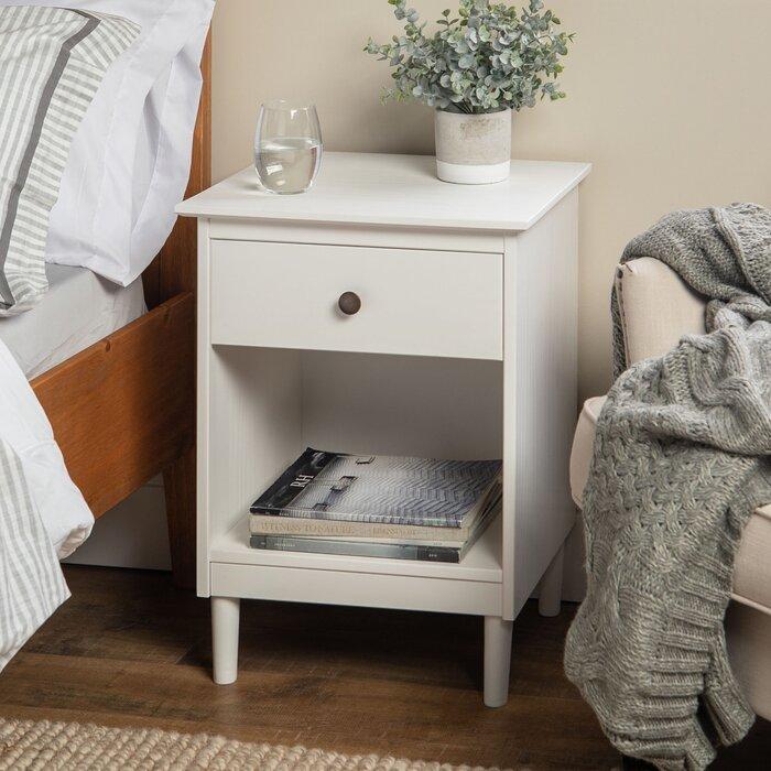 One drawer Night Stand End BesideTable for living and home - Furnishiaa -  - 