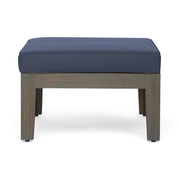 Outdoor 5-Piece 3-Seater Solid Sheesham Wood Sectional Sofa Set, Gray - Furnishiaa -  - 