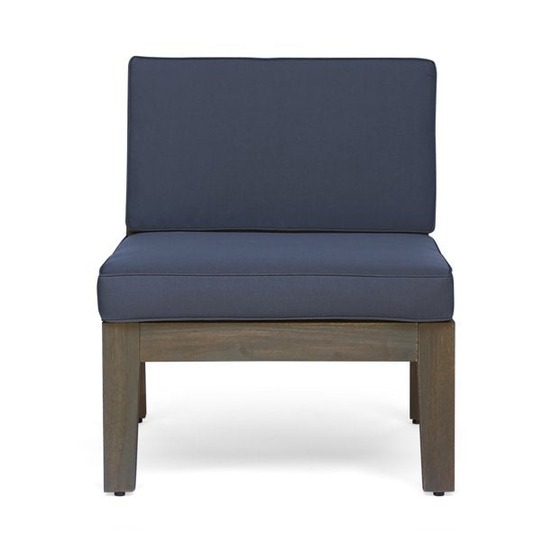 Outdoor 5-Piece 3-Seater Solid Sheesham Wood Sectional Sofa Set, Gray - Furnishiaa -  - 