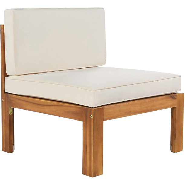 Outdoor Backyard Solid Sheesham Wood 5-Piece Sectional Sofa Seating Group Set - Furnishiaa -  - 