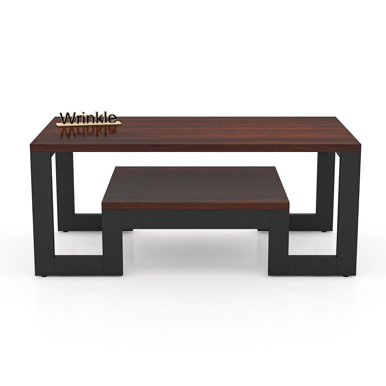 Rectangl Shaped Coffee Table Made With Solid Sheesham Wood and Iron Metal - Furnishiaa -  - 