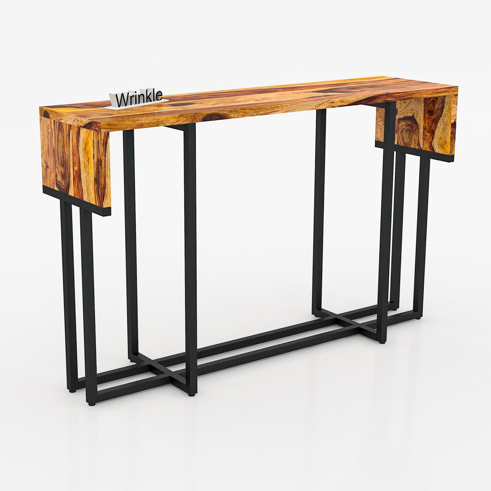 Rectangle Solid And Console Table Made By Wood With Black Colour Frame - Furnishiaa -  - 