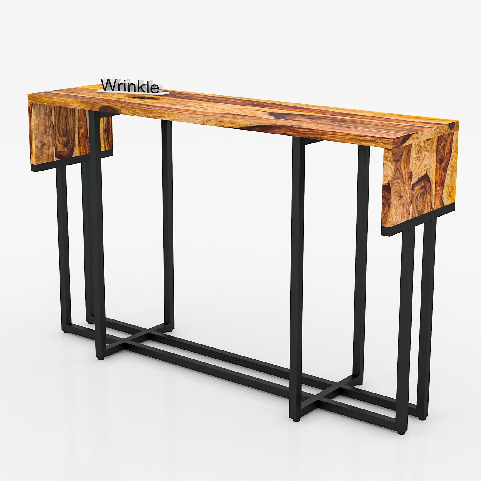 Rectangle Solid And Console Table Made By Wood With Black Colour Frame - Furnishiaa -  - 