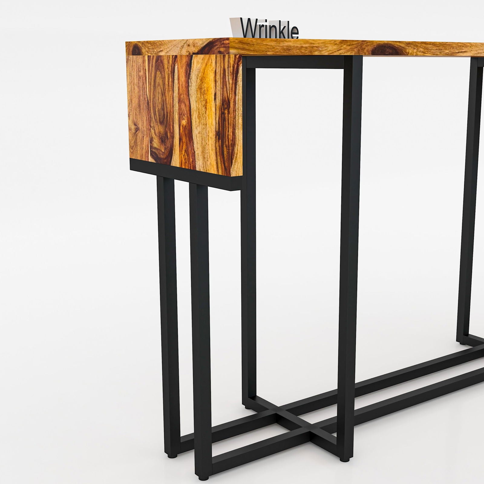 Rectangle Solid And Console Table Made By Wood With Black Colour Frame - Furnishiaa -  - 