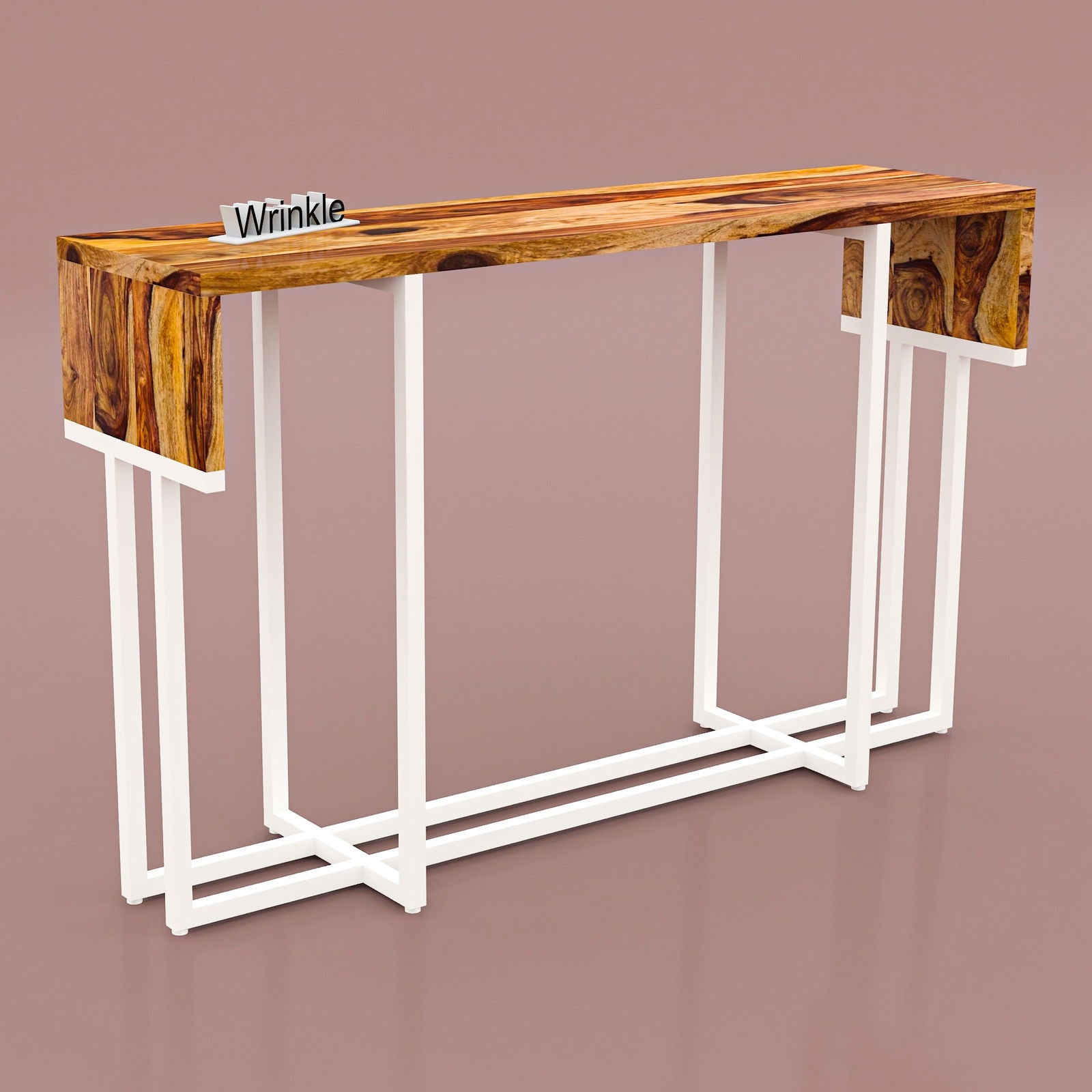 Rectangle Solid And Console Table Made By Wood With Black Colour Frame - Furnishiaa -  - 