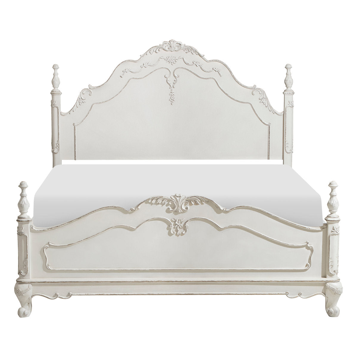 Furnishiaa Luxury Wooden Four Poster Bed