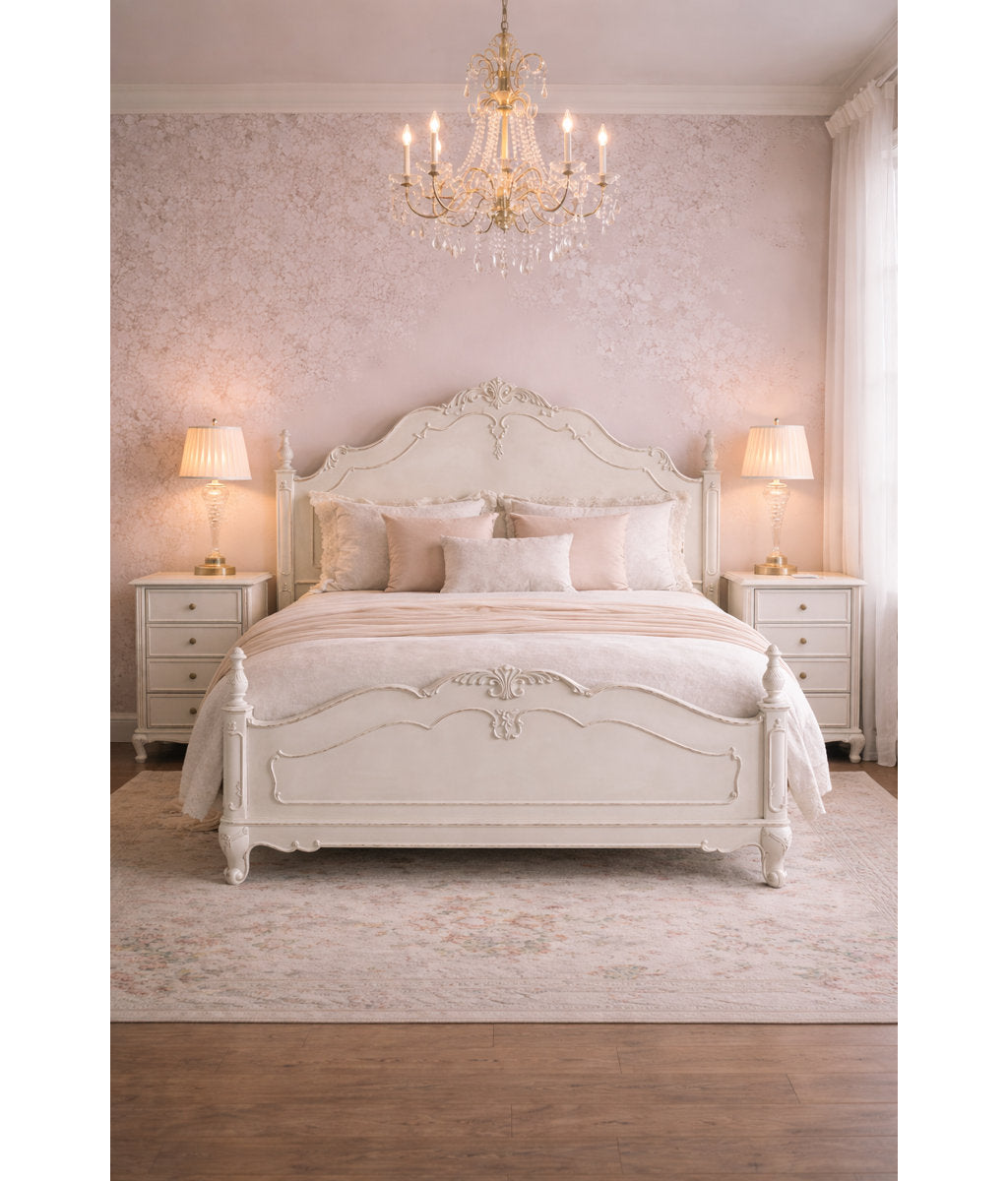 Furnishiaa Luxury Wooden Four Poster Bed