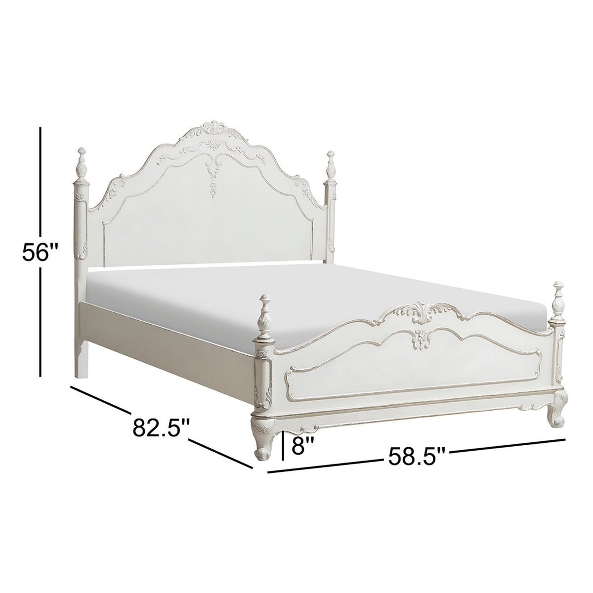 Furnishiaa Luxury Wooden Four Poster Bed