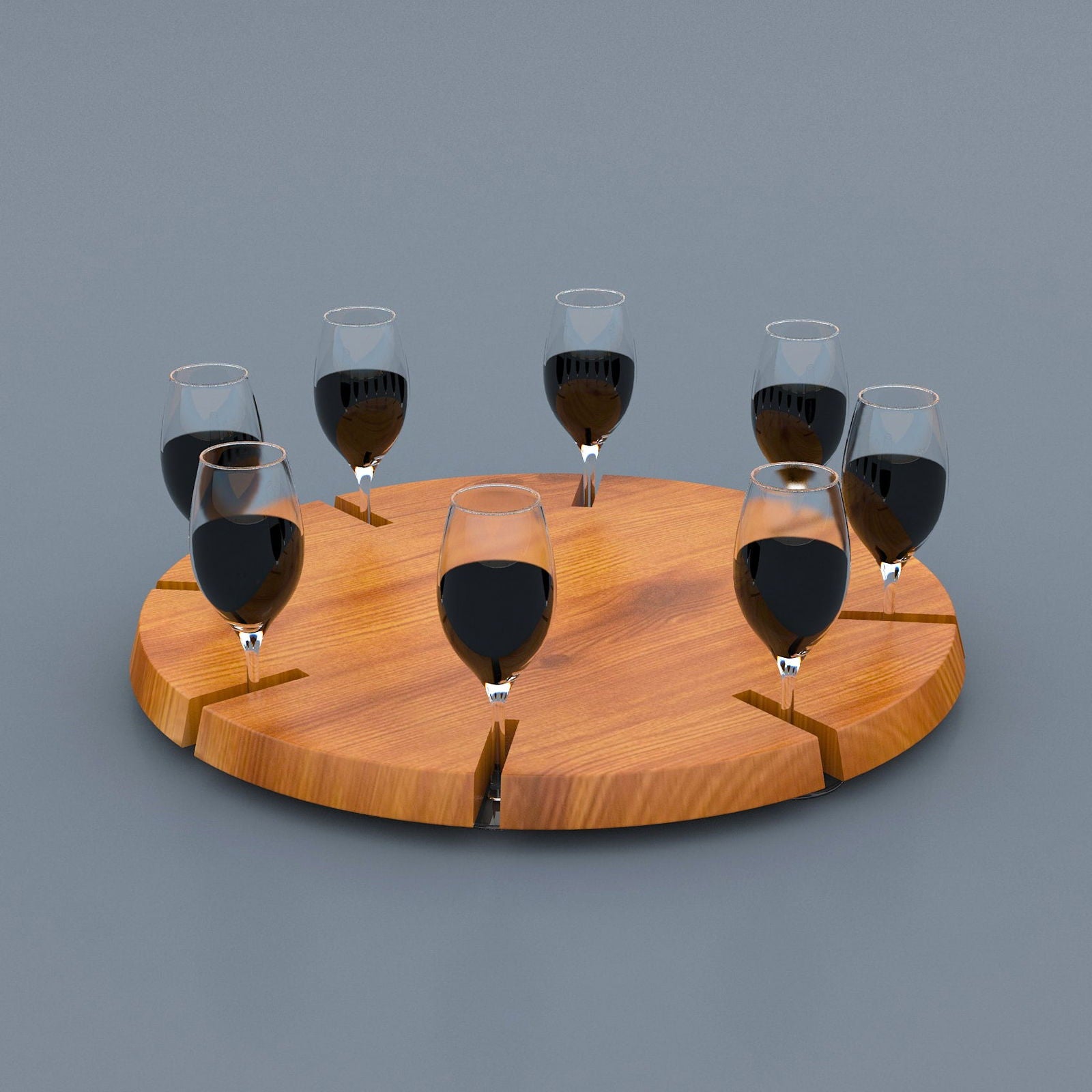 Round Shape Solid Sheesham Wood Honey Wine Stand With Glass Cabinet - Furnishiaa -  - 