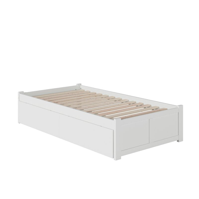 Royal Standred Bed For Bedroom With Side Drawer ( White ) - Furnishiaa -  - 