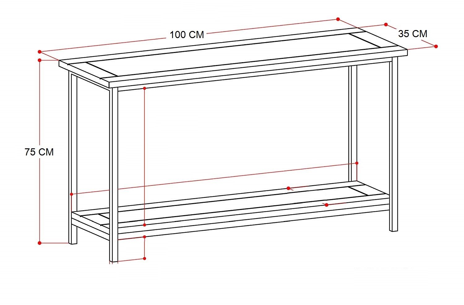 Sheesham Iron Frame Solid Wood Console Table for Living Room Side Table for Bedroom - Furnishiaa -  - 