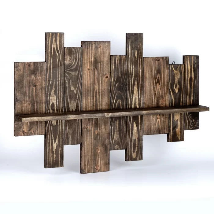 Sheesham Solid Wood Calindas Spruce Floating Shelf - Furnishiaa -  - 