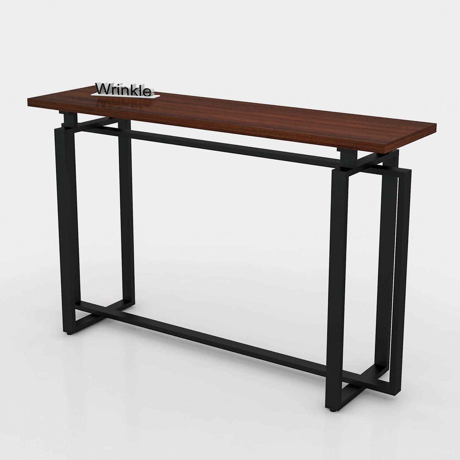 Sheesham Wood Console Table With Black Frame Metal - Furnishiaa -  - 