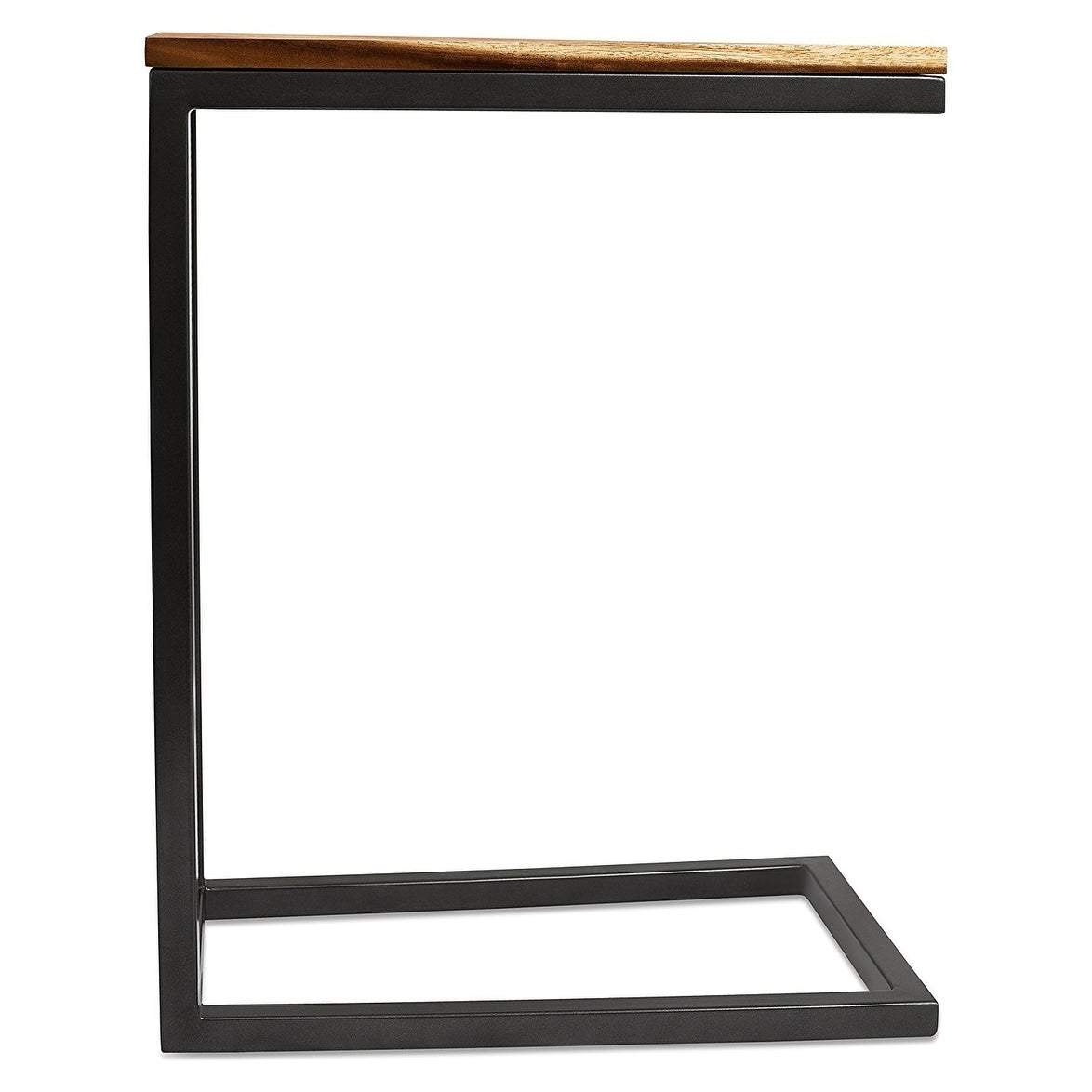 Sheesham Wood & Iron Bedside End Table For Home - Furnishiaa -  - 
