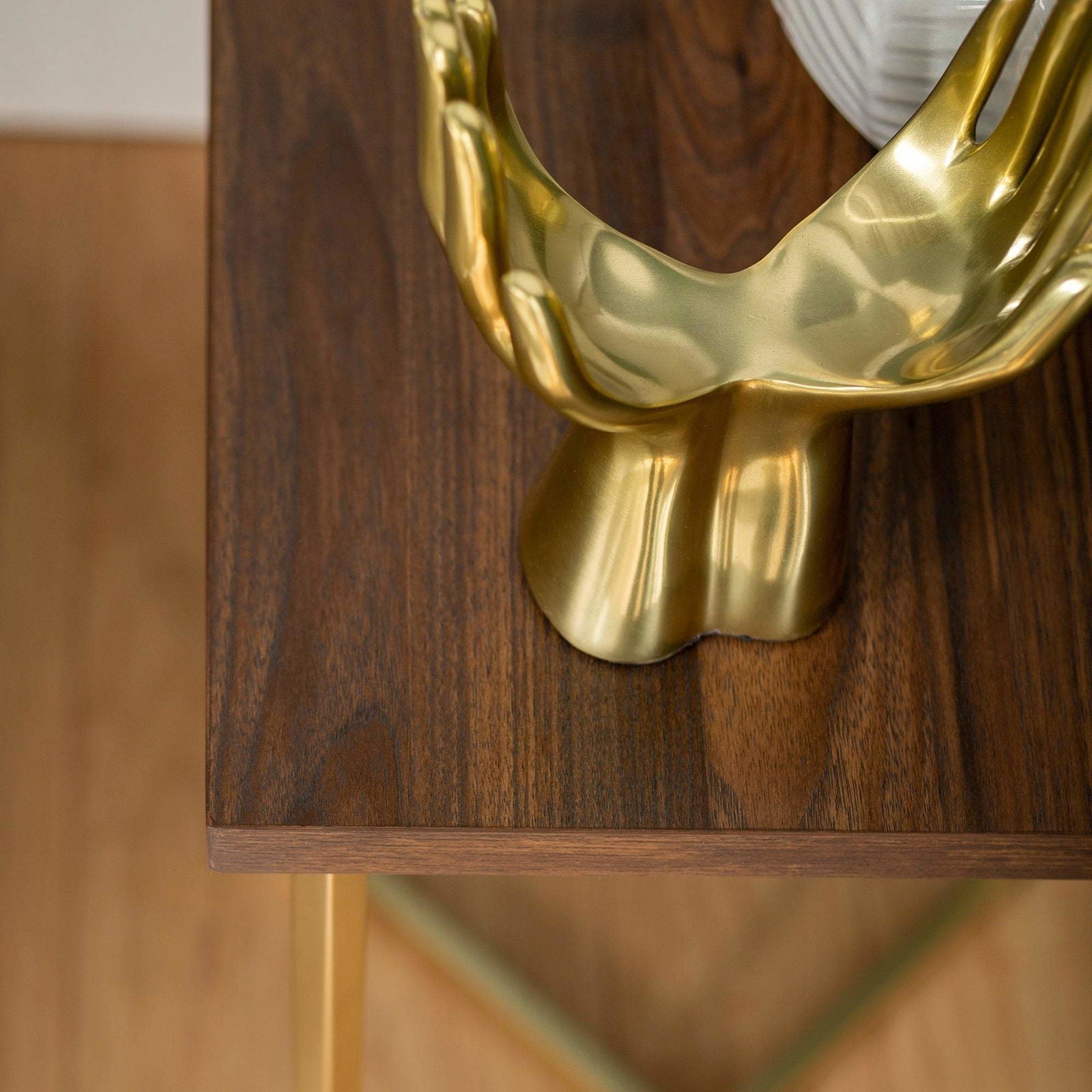 Sheesham Wood & Iron Bedside End Tables Night Stand Side Stool for Bedroom Living Room Home (Green and Honey Finish) - Furnishiaa -  - 