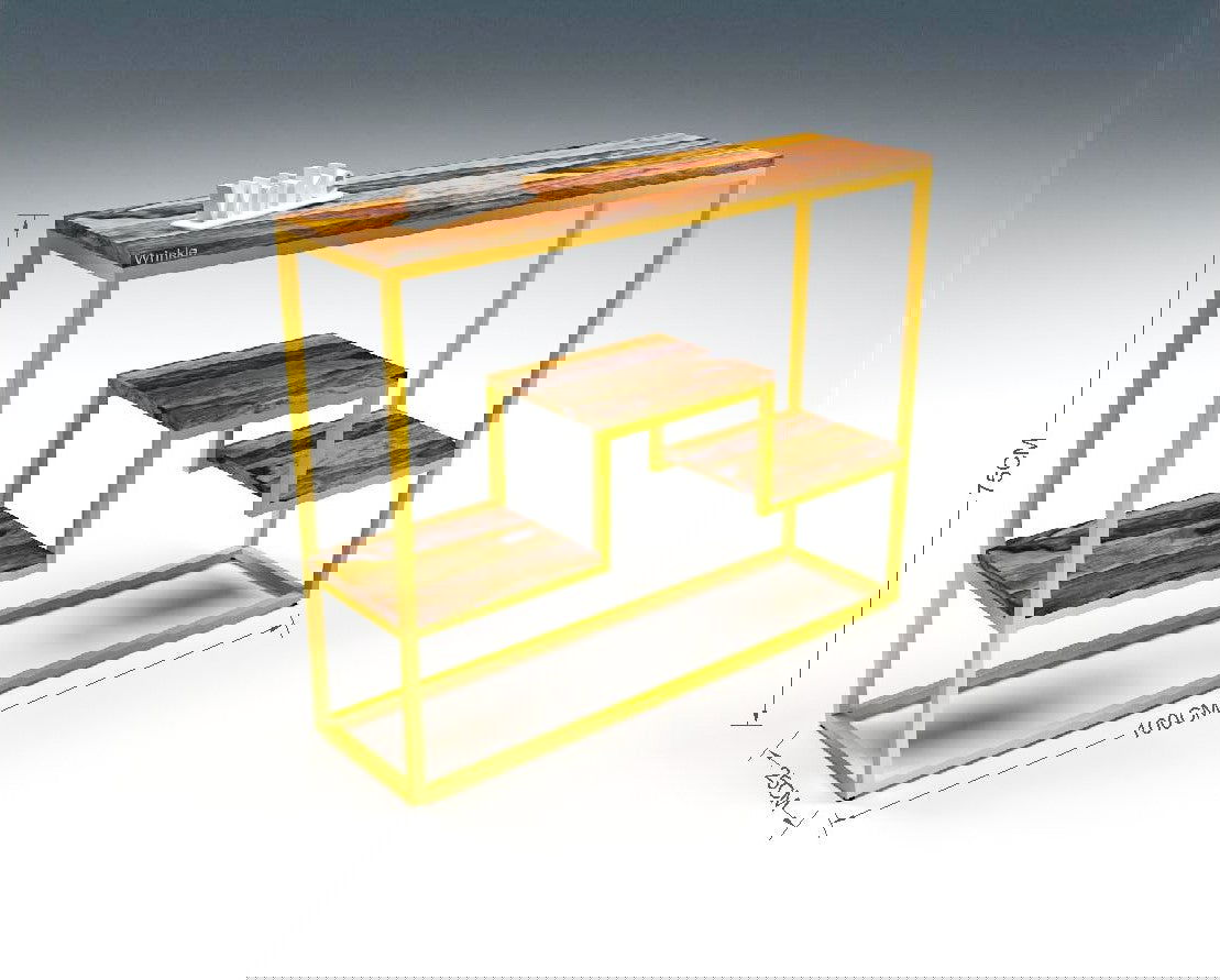 Sheesham Wood & Iron Console Gold Table For Every Home - Furnishiaa -  - 