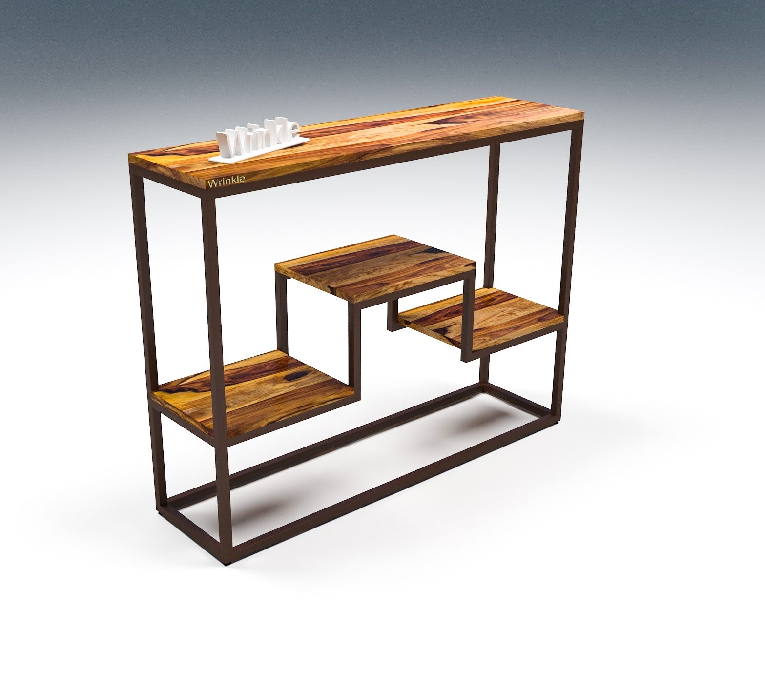 Sheesham Wood & Iron Console Gold Table For Every Home - Furnishiaa -  - 