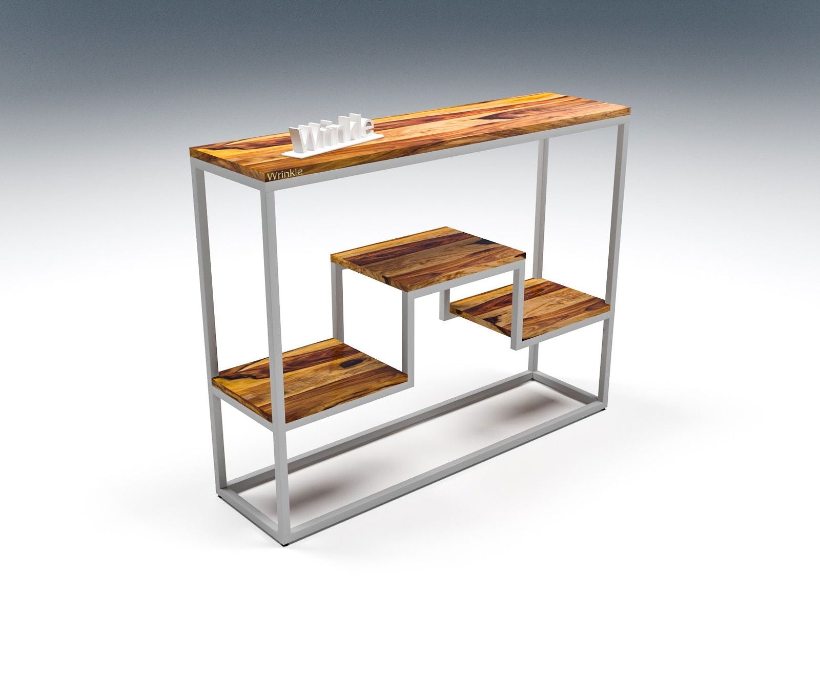 Sheesham Wood & Iron Console Gold Table For Every Home - Furnishiaa -  - 