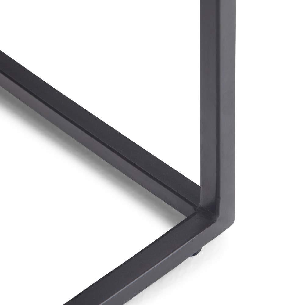 Sheesham Wood & Iron Console Table Multipurpose Side Tables with Shalf for Living Room Hall Home Office (Black and Brown Finish) - Furnishiaa -  - 