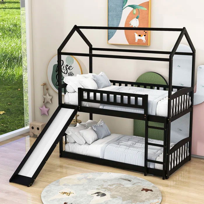 Siblings 2 Level Hut Iron Bunk Bed Furnishiaa