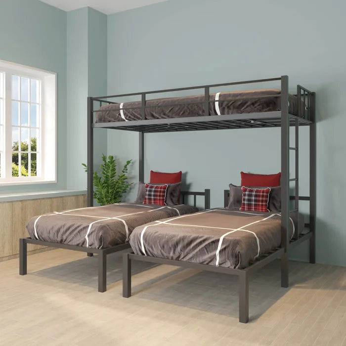 Siblings Convertible 3 in 1 Iron Bunk Bed - Furnishiaa -  - 