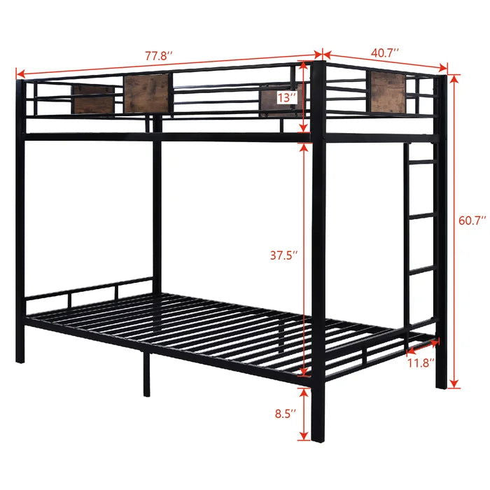 Siblings Two Level Iron Bunk Bed - Furnishiaa -  - 