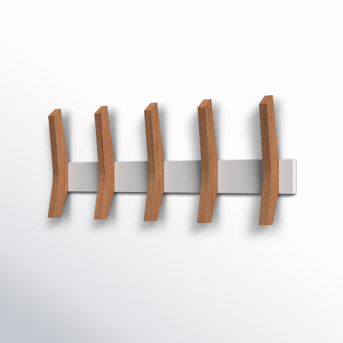 Furnishiaa Solid Wood Coat Rack with 5 Wooden Hooks
