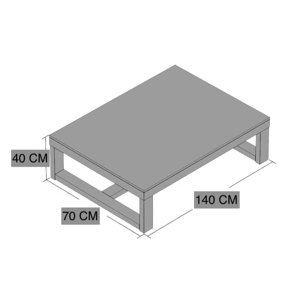Simplistic Rectangular Sheesham Wood Solid Coffee Table - Furnishiaa -  - 
