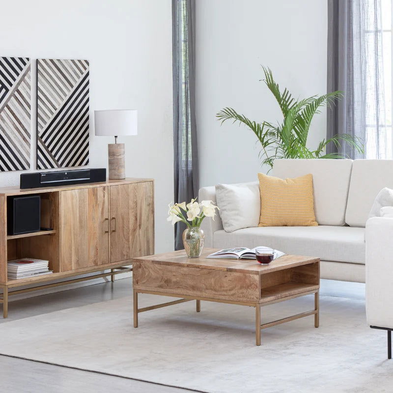 Simplistic Solid Wood Coffee Table - Furnishiaa -  - 