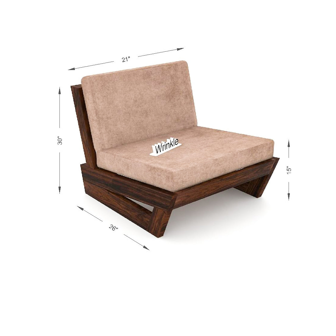 Single Seater Sofa Set Made With Solid Wood For Home - Furnishiaa -  - 